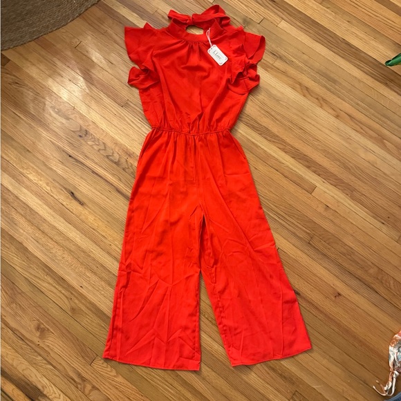Ruffle Sleeve Jump Suit Size Small NWT - Picture 1 of 6